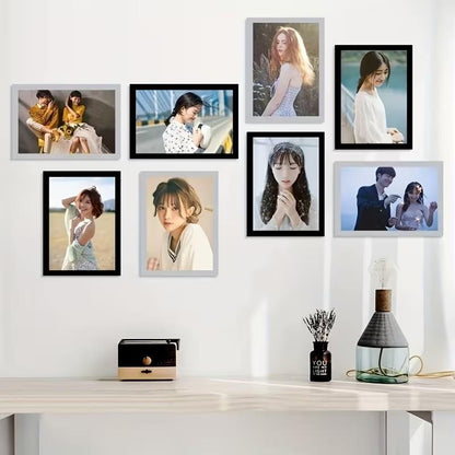 A4 Magnetic Self-Adhesive Frames, Wall-Mounted Plastic Photo Display Decor