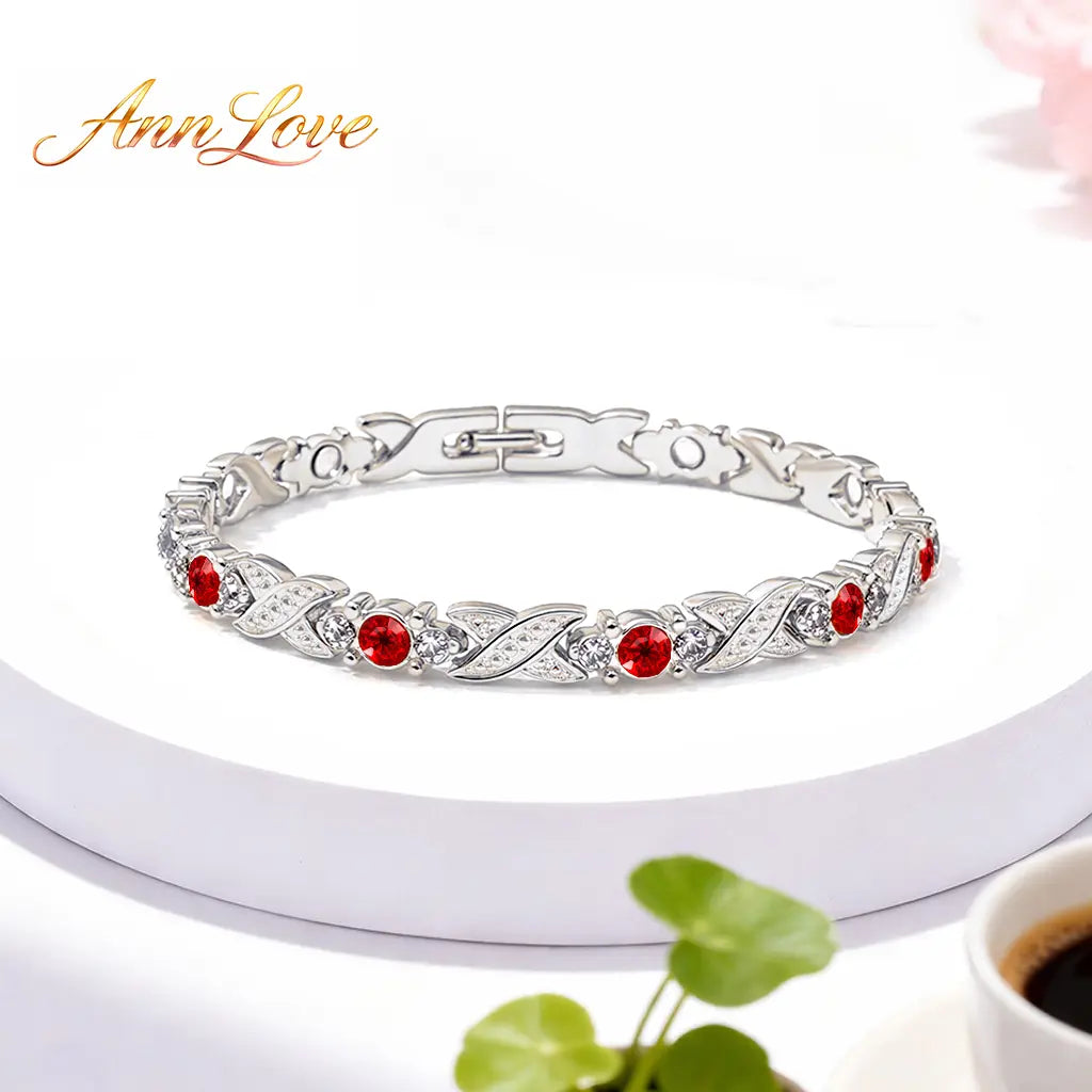 Women's Magnetic Therapy Bracelets — Eco-Friendly Alloy Bangle
