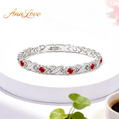 Women's Magnetic Therapy Bracelets — Eco-Friendly Alloy Bangle