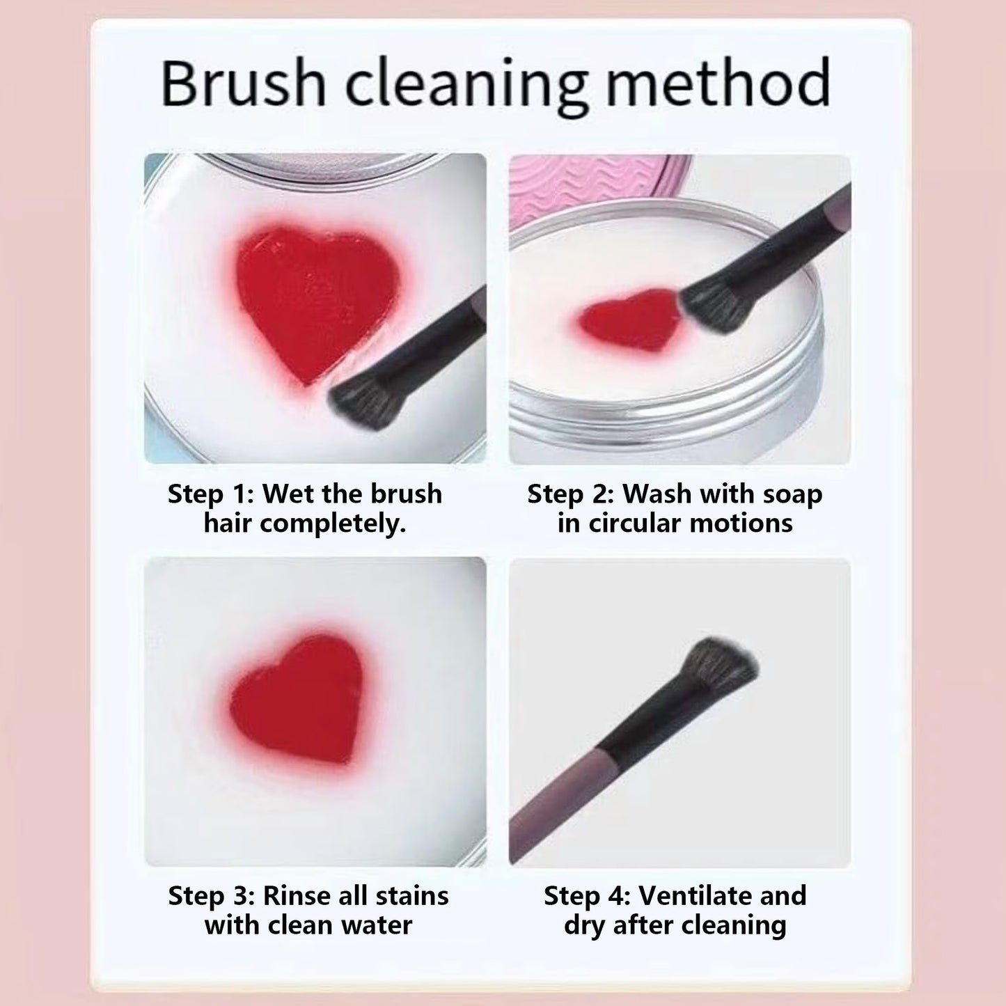 Makeup Brush Cleaner Soap with Silicone Cleaning Pad,Savon nettoyant pinceaux Solid brush cleaner 3.52oz/100g