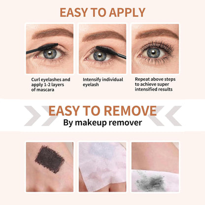 2Pack Waterproof Mascara for Long-Lasting 24-Hour Thick & Well-Defined Lashes