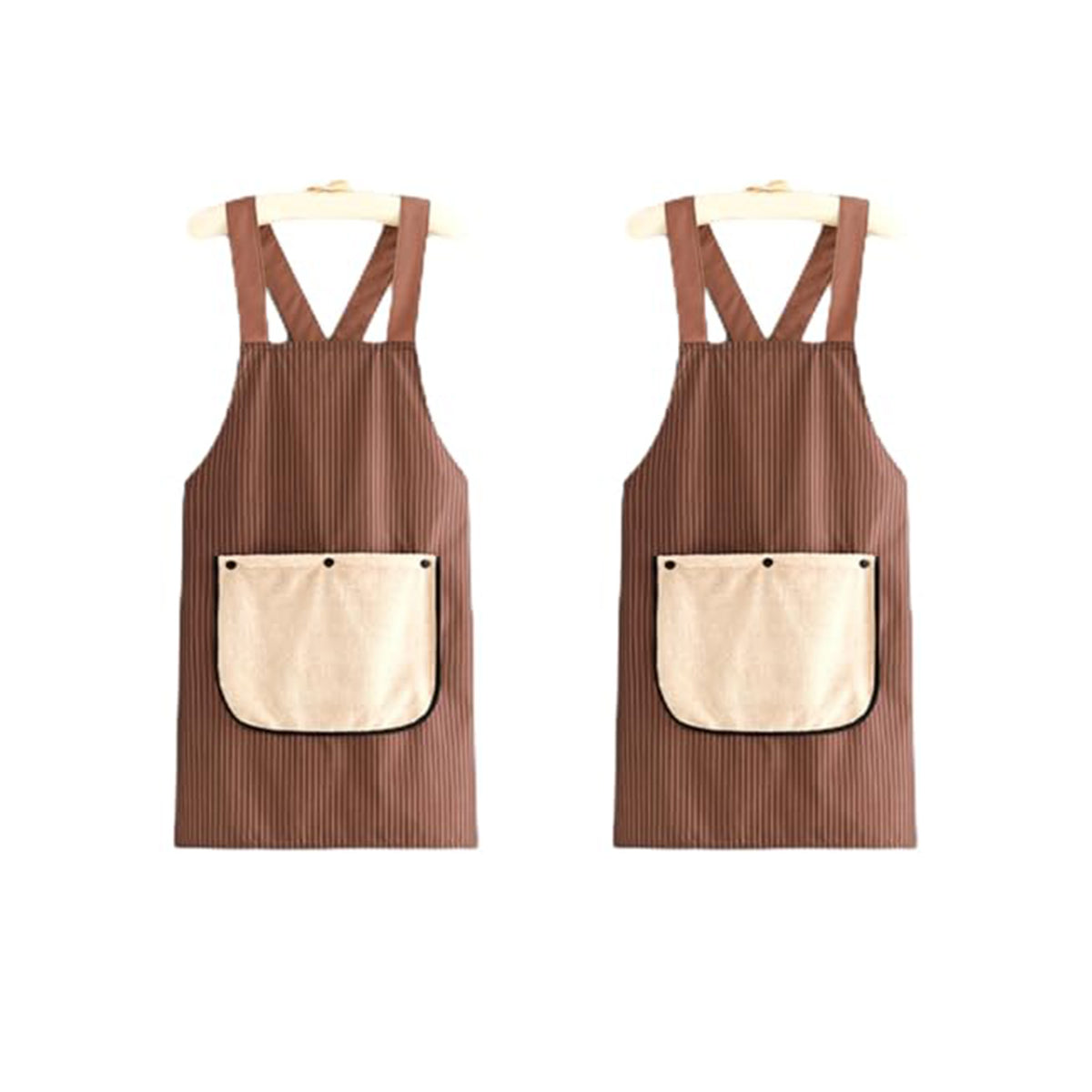 Apron with Detachable Towel and Pockets,Cross-Back Design, Waterproof Lightweight Fabric