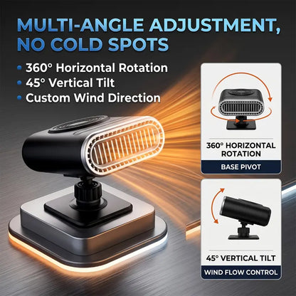 Portable Windshield Defogger And Defroster Fast Heating & Cooling Fans with Car Plug Plug