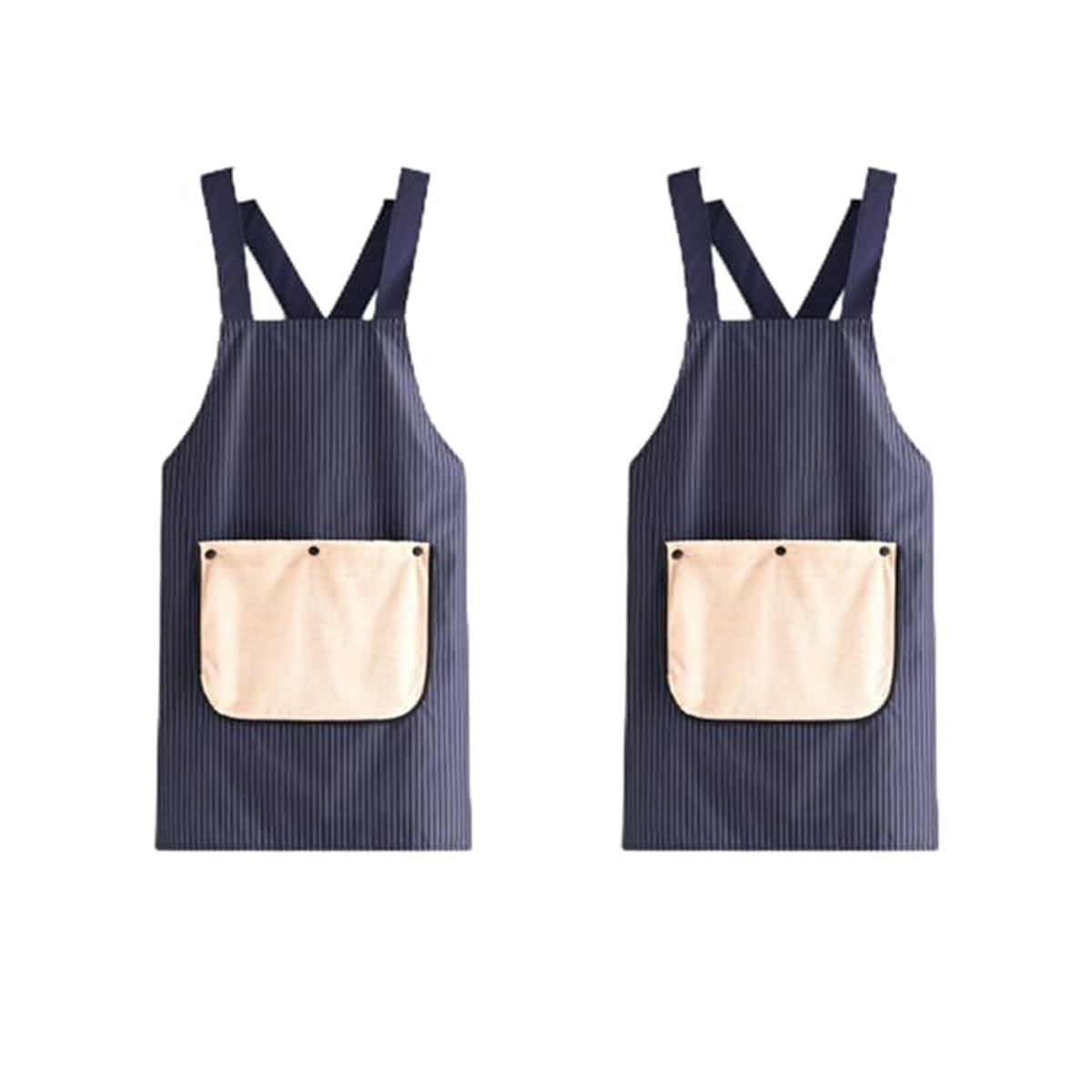 Apron with Detachable Towel and Pockets,Cross-Back Design, Waterproof Lightweight Fabric