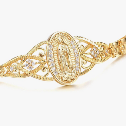 Virgen De Guadalupe Bracelet - Catholic Religious Jewelry Gifts for Baptism/First Communion