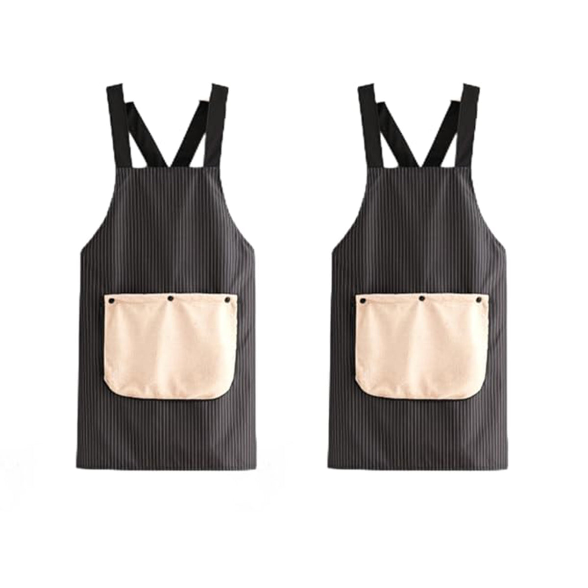 Apron with Detachable Towel and Pockets,Cross-Back Design, Waterproof Lightweight Fabric