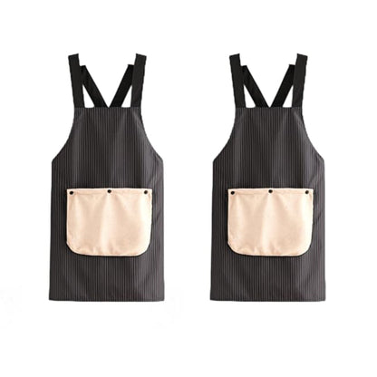 Apron with Detachable Towel and Pockets,Cross-Back Design, Waterproof Lightweight Fabric