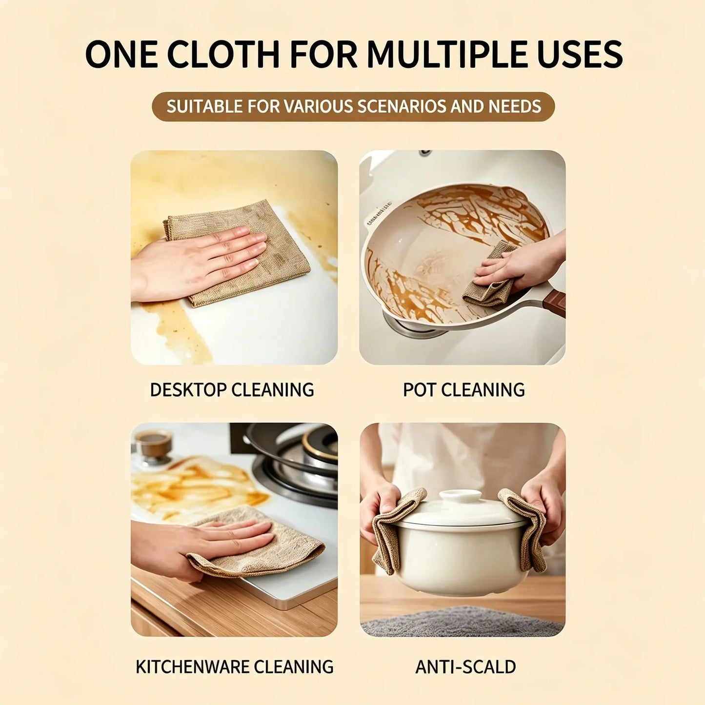 20 Sheets/Roll Disposable Kitchen Cleaning Cloth Roll