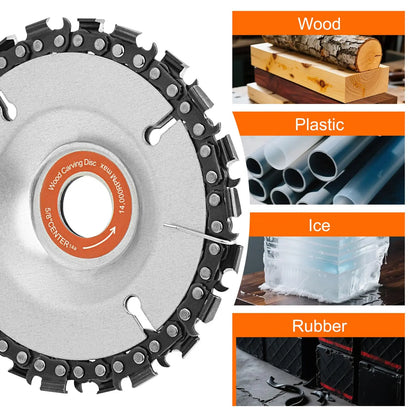 3PCS 4" Wood Carving Chain Disc Set | 22-Tooth Grinder Saw Tool for 4" & 4-1/2"