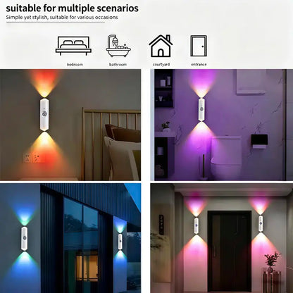 Rechargeable RGB Wall Lights with Motion Sensor Long Battery Life