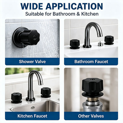 Zinc Alloy Hot and Cold Faucet Handle for Shower Valves and Washbasins