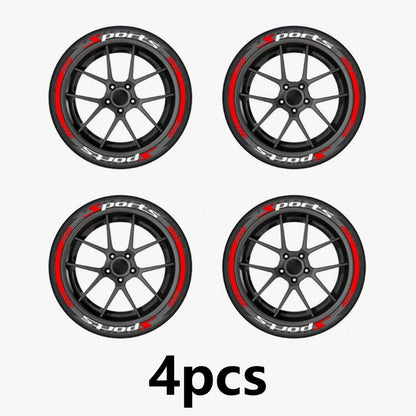 4 Pcs/Set Car Motorcycle Tire Decoration Stickers