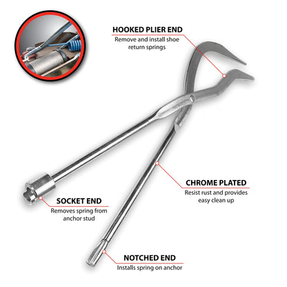 Car Vehicle Drum Brake Line Shoe Return Spring Auto Plier Installer Tool Repair Tools Workshop Remover