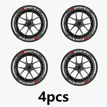 4 Pcs/Set Car Motorcycle Tire Decoration Stickers