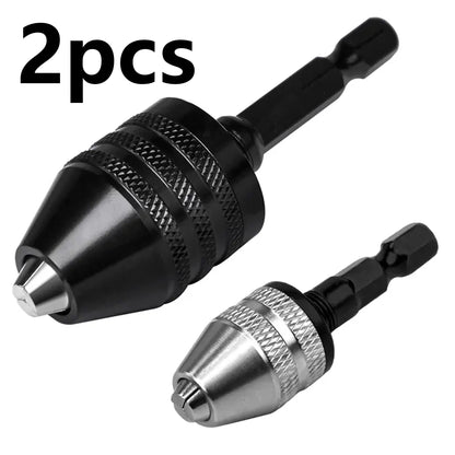 2Pcs Keyless Drill Chuck with Drill Press Adapter for Hand Drill