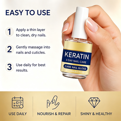 Keratin & Amino Acid Nail Strengthening Oil, Fast Hydration & Repair Treatment for Nail
