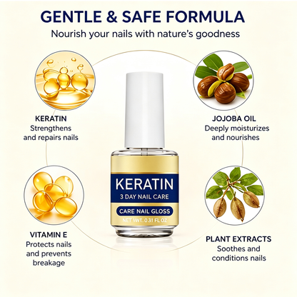 Keratin & Amino Acid Nail Strengthening Oil, Fast Hydration & Repair Treatment for Nail