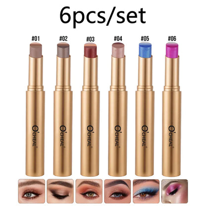 Three-Color Eyeshadow Stick, Fine Shimmer Gradient Contour Highlighter