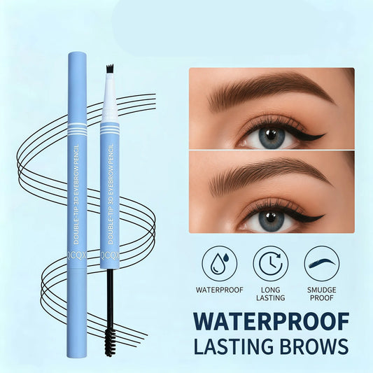 2Pack Dual-Ended 4-Tip Precision Eyebrow Pencil– Natural Waterproof Long-Lasting Smudge-Proof