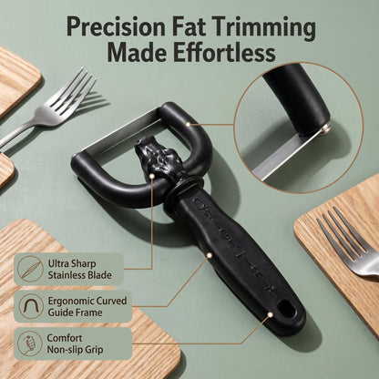 Handheld Fat Trimmer for Beef & Pork,Handheld Meat Cutter and Fat Trimmer