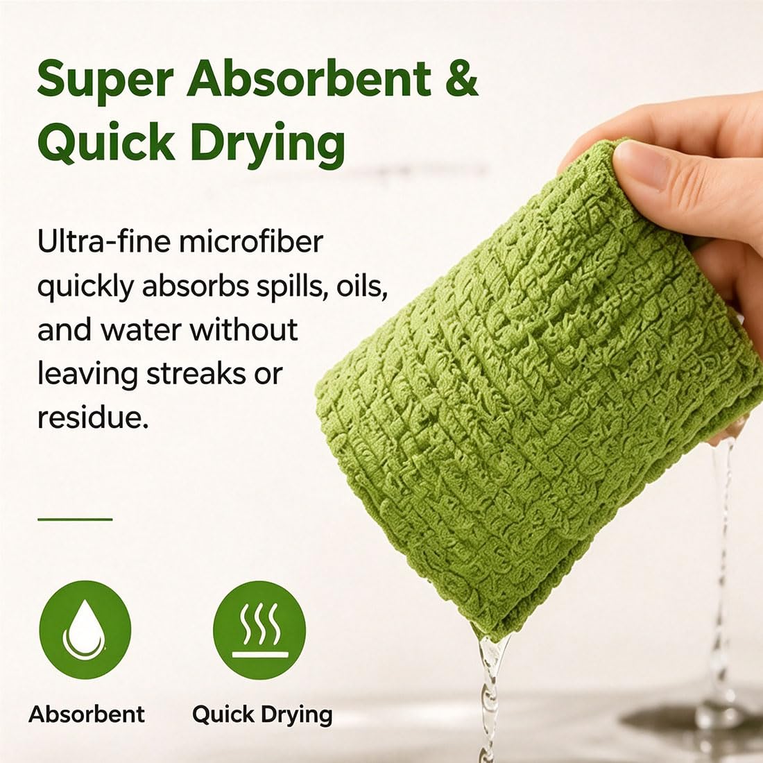 20 Pcs Tearable Plush Cleaning Cloth Roll, Reusable 10 * 10in Absorbent Fast Drying Wet Dry Use Lint-Free Cleaning Rags