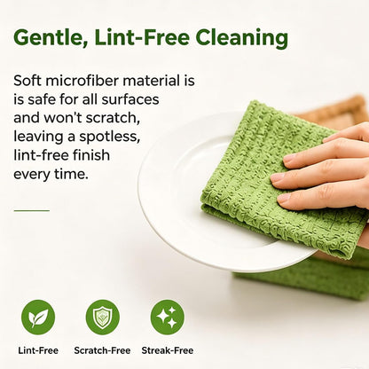 20 Pcs Tearable Plush Cleaning Cloth Roll, Reusable 10 * 10in Absorbent Fast Drying Wet Dry Use Lint-Free Cleaning Rags