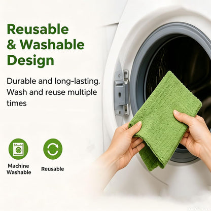 20 Pcs Tearable Plush Cleaning Cloth Roll, Reusable 10 * 10in Absorbent Fast Drying Wet Dry Use Lint-Free Cleaning Rags