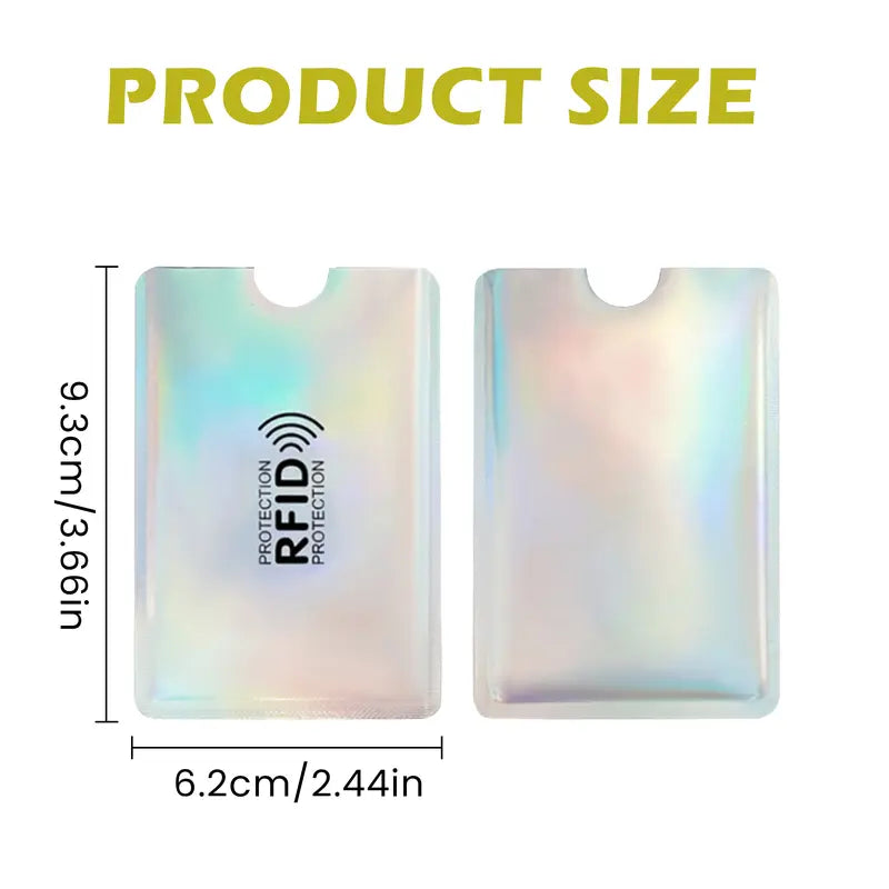 8-Pack RFID Blocking Card Sleeves – Protect Credit Cards & IDs from Electronic Theft
