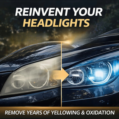 Automotive Headlamp Restoration Fluid Oxidized and YellowedAutomotive Headlamps