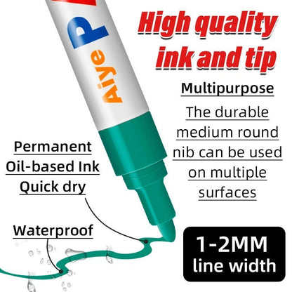 Paint Marker Pen Waterproof Oil Markers Pens Car Tyre Tire Tyres Metal White