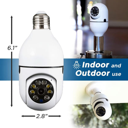 2.4GHz & 5GHz WiFi Light Bulb1080p Security Camera Wireless Light Socket Smart Cameras