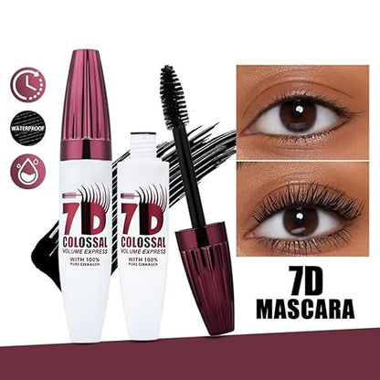 3 PCS 7D Waterproof Mascara - 24H Long Lasting Volume & Curl