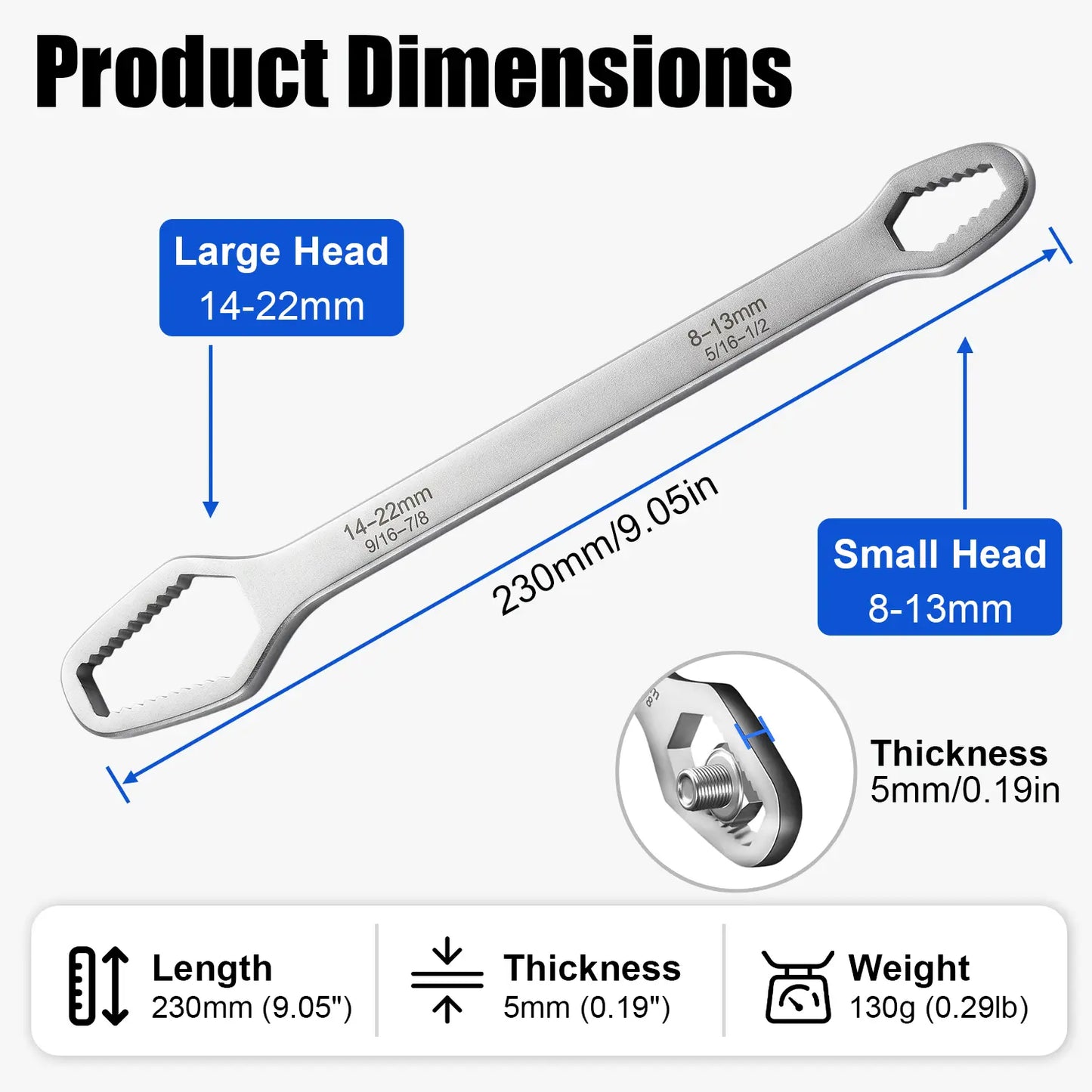 Double-ended Self-tightening Professional Car Assembly & Disassembly Tools