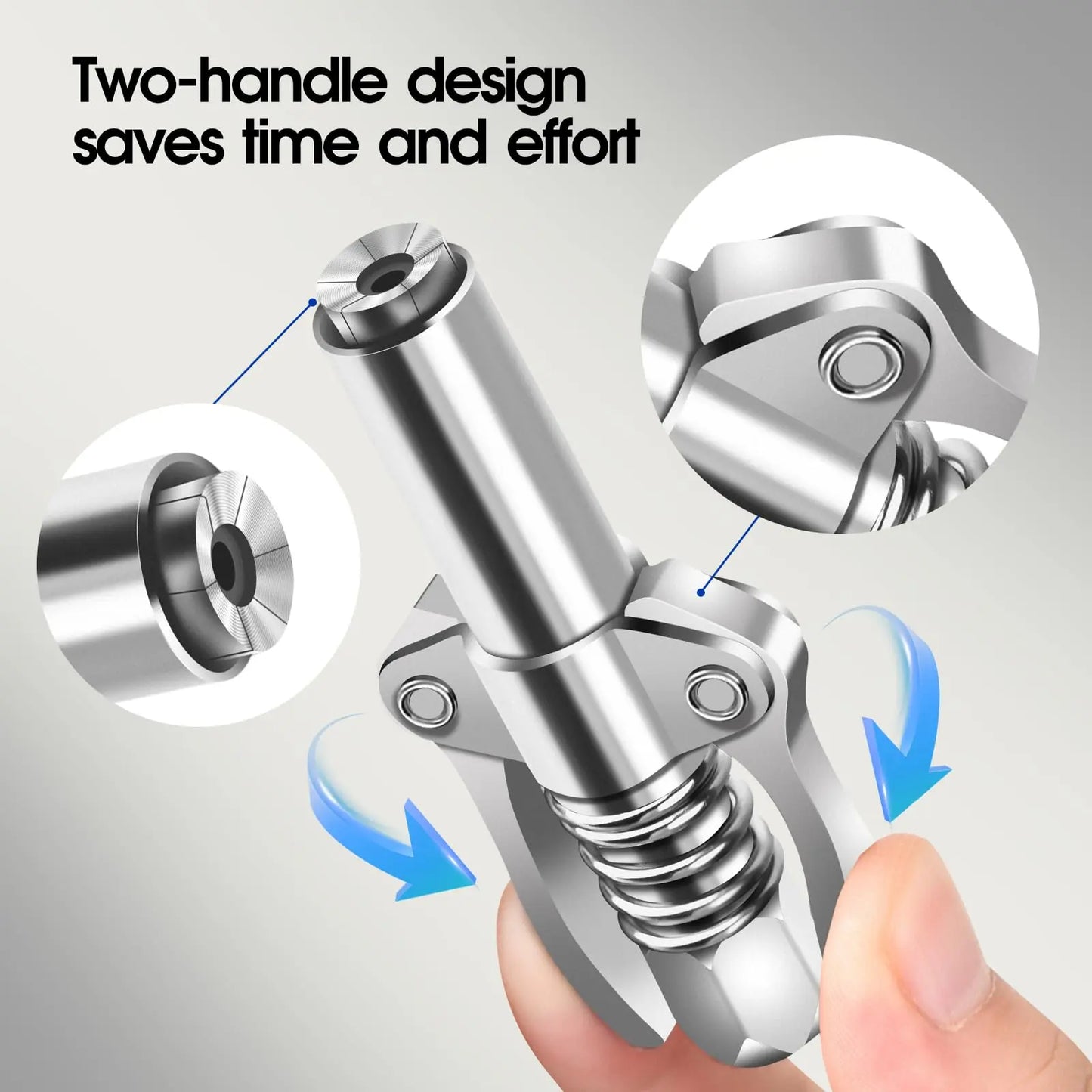 12000 PSI High Pressure Double Handle Quick Release Lock Oil Nozzles for All 1/8" NPT Grease Guns