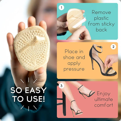 5 Pairs Ball of Foot Cushions - Soft Gel Metatarsal Pads for High Heels - Forefoot Pain Relief