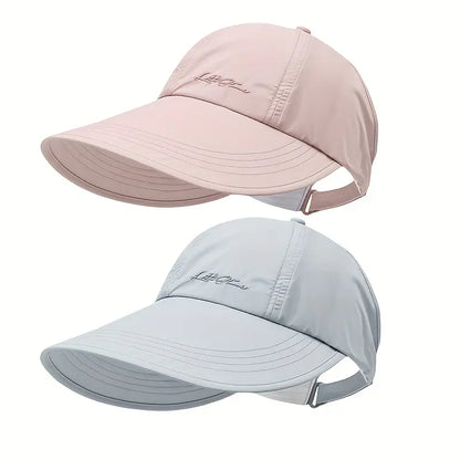 2-Pack UPF Sun Protection Baseball Hat - Lightweight, Adjustable Velcro Closure, Wide Brim Outdoor Sports Hat