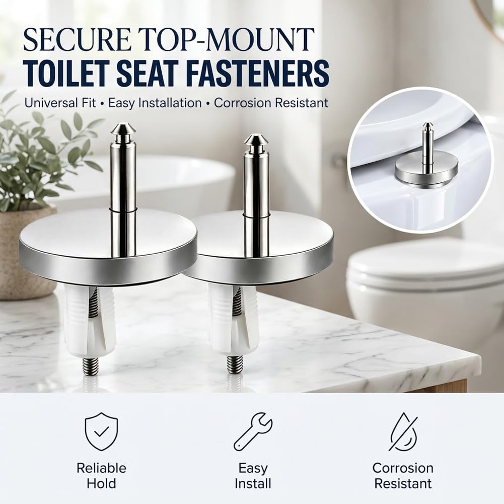 Universal Soft-Close Expansion Bolts for Toilet Seats,2Pcs/set Thickened Stainless Steel