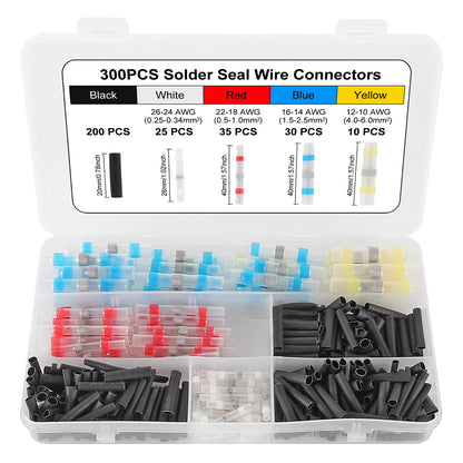 300PCS Heat Shrink Solder Seal Wire Connectors Kit