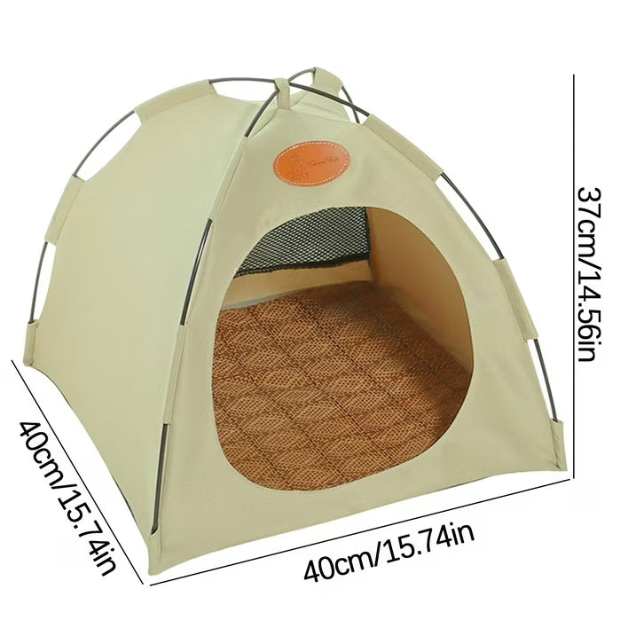 Matoen Small Medium Pet House Dog Cage Folding Outdoor Cat Bed Pad