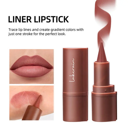 6 pcs/set Long lasting 2-in-1 Liquid Lip Liner & Lipstick