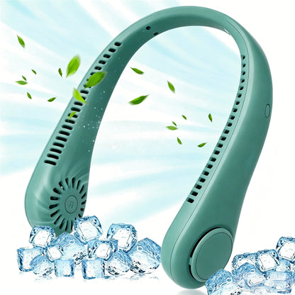 Neckband Fan Portable Mini USB Fan Rechargeable Lazy Person's Cooling Device