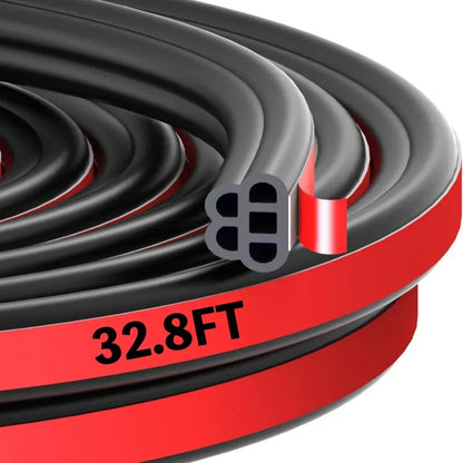 32.8 Ft Car Door Seal Strip Universal Self Adhesive Automotive Weather Stripping
