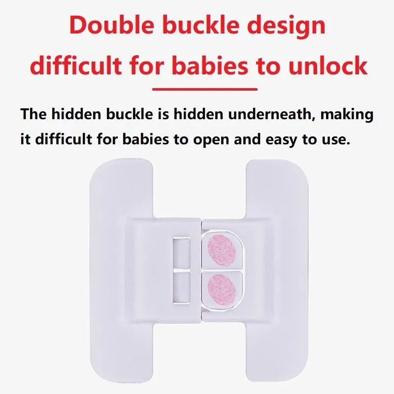Safety Clip Automatic Lock Refrigerator Door Closers No Punching Universal Baby Anti-opening Device