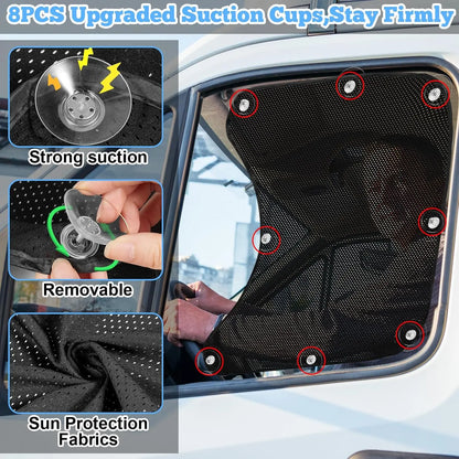 UV Protective Car Side Window Sunshade with Suction Cup