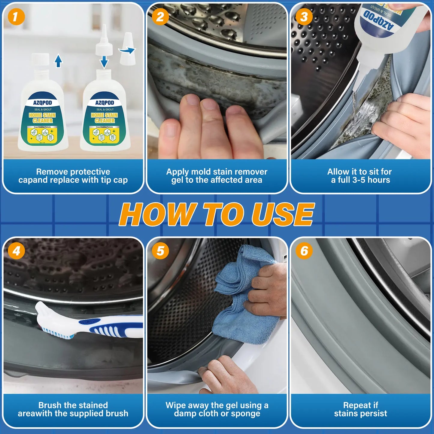 Powerful Mold & Mildew Remover Gel – Deep Cleaning Household Solution – 3.5 Fl Oz