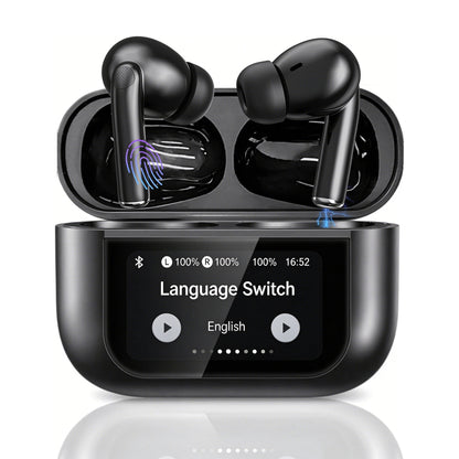 AI Translation Earbuds Real Time for Android and iPhone,164 Languages Noise Cancelling & 5 EQ & 48H Playtime