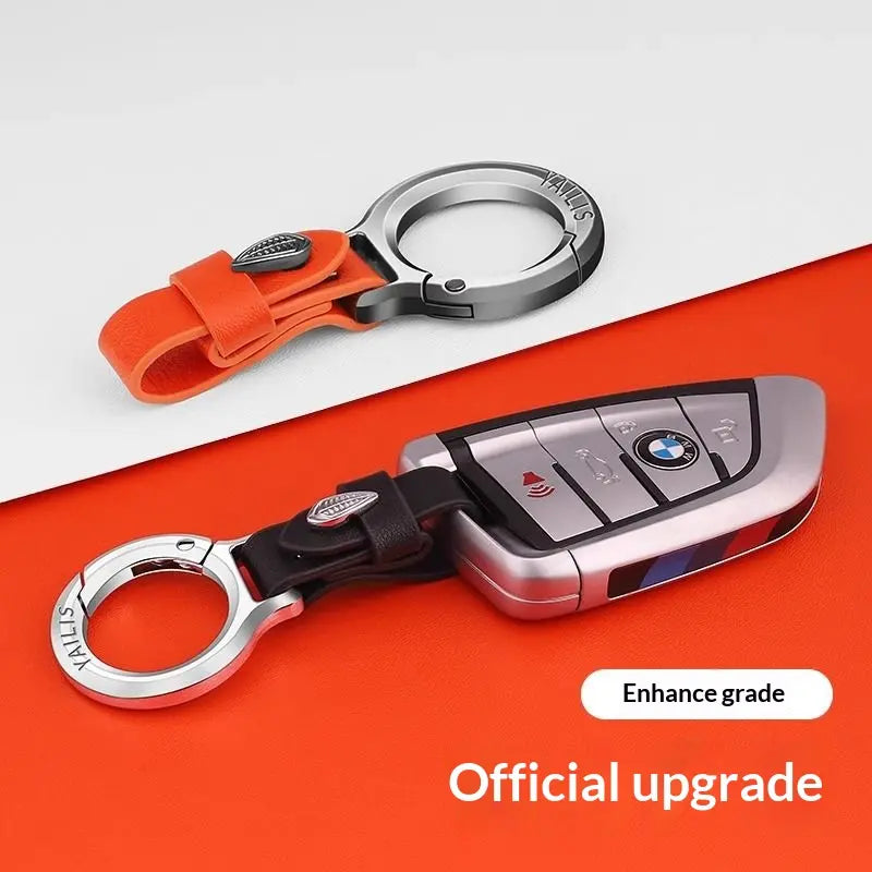 Durable Zinc Alloy Universal Aesthetic Keychain with Leather Strap