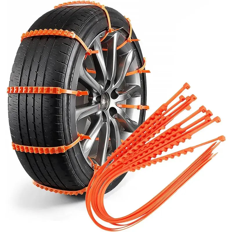 10Pcs Reusable Snow Tire Chains for Trucks & SUVs