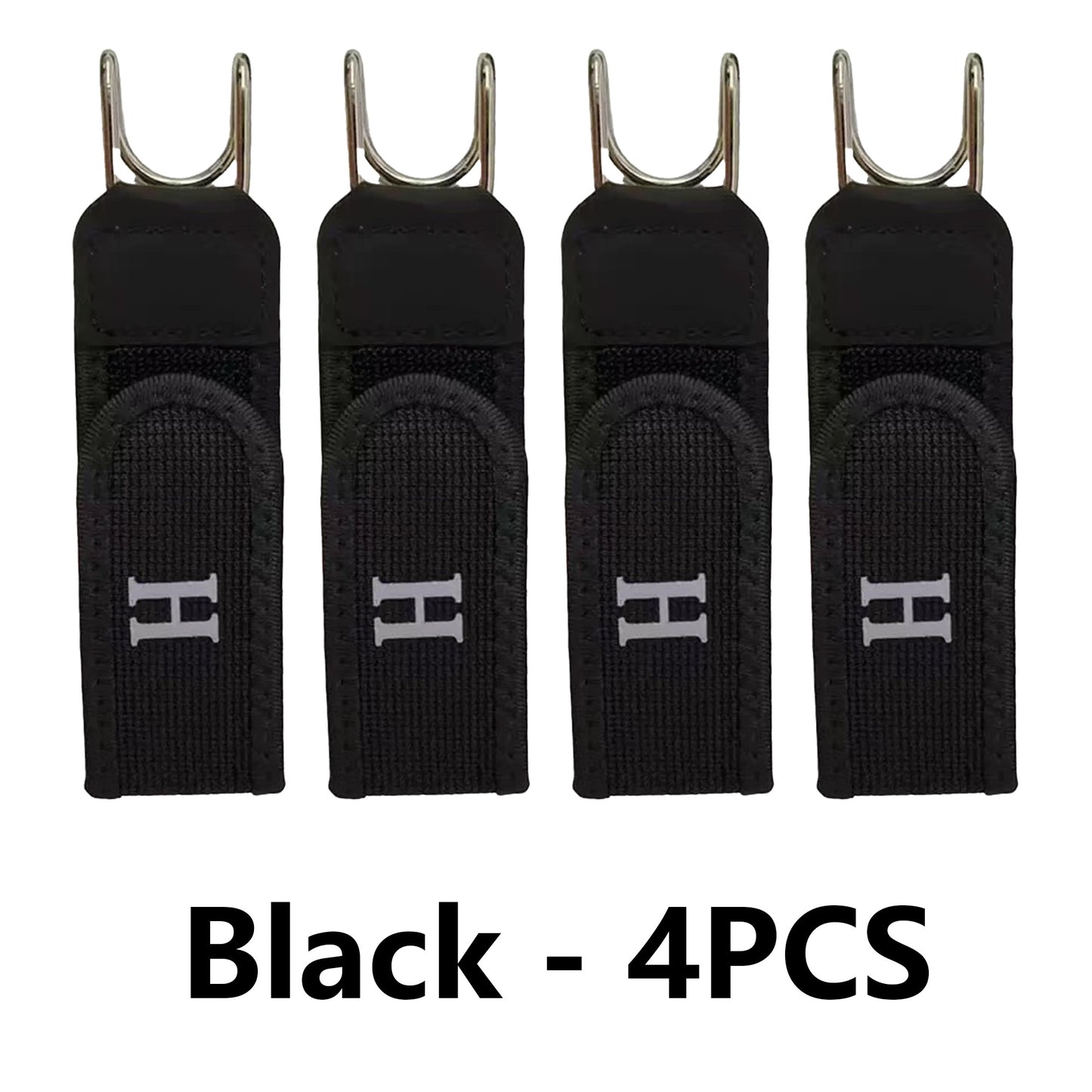 4PCS Tactical Metal Hook Elastic Belt Buckle-Less Invisible Waist Belt Closure