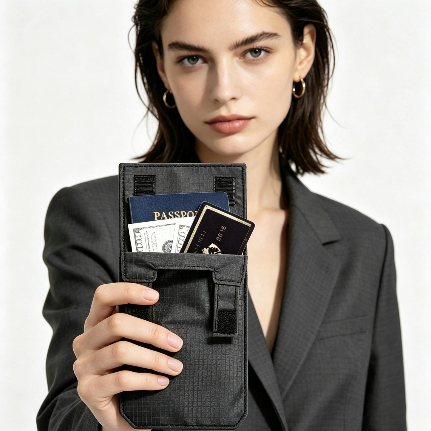Anti-theft Belt-mountable Multi-layer Folding Wallet